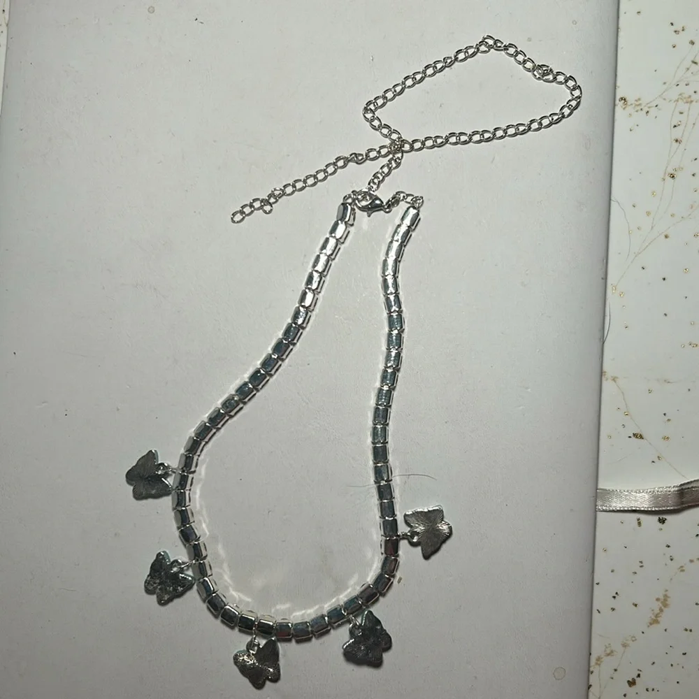 Butterflies & Rhinestone Necklace